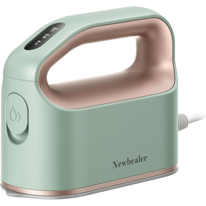 Праска з парою Newbealer 1200W: компактна, для подорожей, 3 режими, швидкий нагрів 45с, зелена