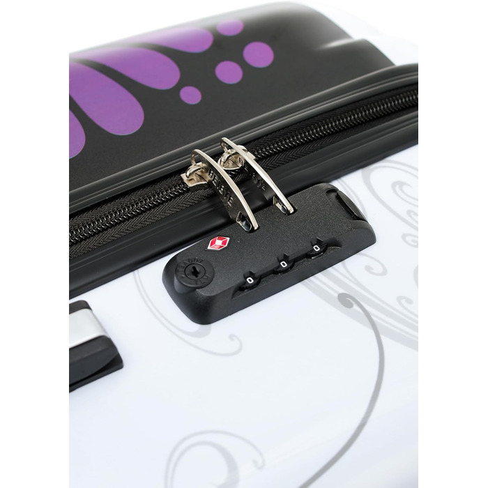 Набір дорожніх валіз BEIBYE Butterfly 2060 з TSA-замком, 4 предмети: XL (75см), L (66см), M (56см) та косметичка (S), міцний пластик