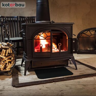 Підставка під камін KOTARBAU® з порошковим покриттям, сталева, 48 x 60 см, захист від бруду та іскр