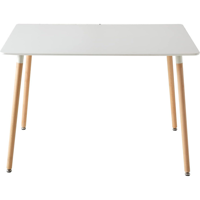 Стіл обідній GrandCA HOME прямокутний, 110x70x75 см, білий. Масивне дерево, MDF, для кухні/вітальні