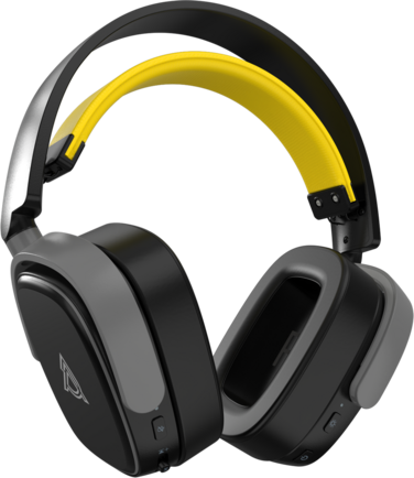 Бездротова ігрова гарнітура Ajazz AHM09 MAX Black Gray Yellow (AHM09-MAX-BGY)