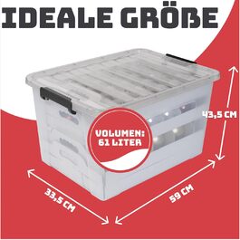 Коробка для зберігання новорічних кулі та прикрас I 61л I Безпечне зберігання для ялинкових прикрас та декору I Ідеальна ялинкова коробка (набір 2 шт)