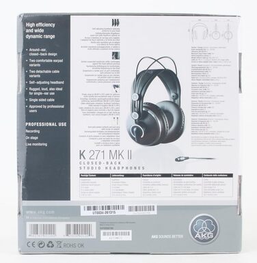 Напіввідкриті накладні навушники AKG K240 STUDIO (K271 закриті, одинарні)