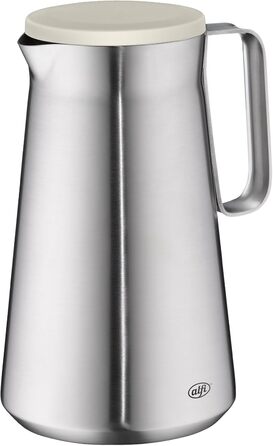 Термос Alfi DRIVE! 1.0л, кокосовий білий мат, з подвійних сталевих стінок, зберігає тепло 12 год, холод 24 год, з поворотним кришкою, великий отвір, BPA-free