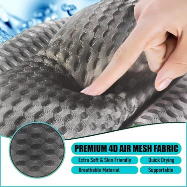 Подушка для ванни з піни Memory Foam, антиковзка, для шиї та спини, 4D вентиляція, 6 присосок, сіра