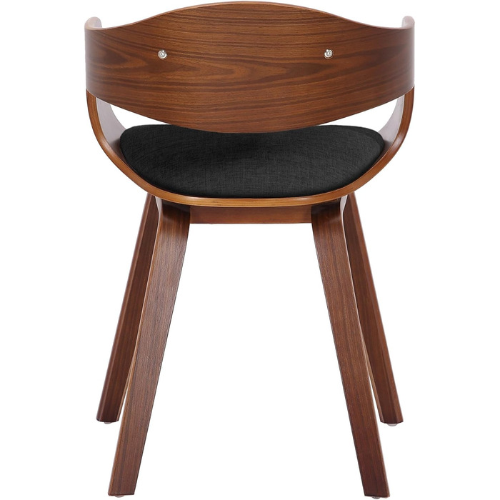 Обідній стілець CLP Kingston: ергономічний, з дерев'яним каркасом, 150 кг, горіх/темно-сірий