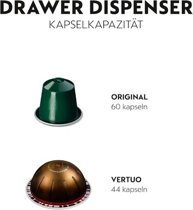 Контейнер для капсул Nespresso з нержавіючої сталі | Сучасна висувна скринька для капсул кави | Об'єм приблизно 60 капсул