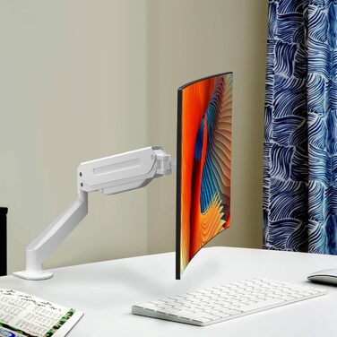 Кріплення для монітора Suptek, 17-32 дюйми, газ-амортизатор, регулювання висоти, 360° обертання, білий (MD8W)