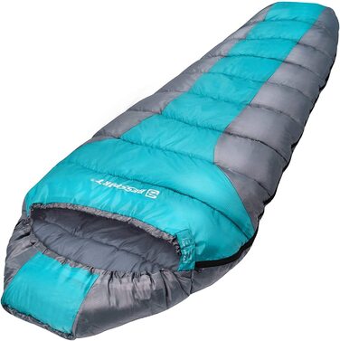 Спальний мішок Bessport, спальний мішок для мумій на відкритому повітрі, 3-х сезонний маленький і надлегкий спальний мішок для дорослих, теплий водостійкий спальний мішок для кемпінгу, трекінгу (небесно-блакитний-S)