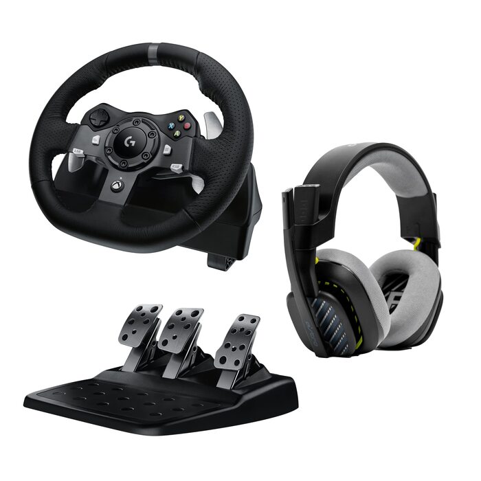 Logitech G29 Driving Force Racing Wheel - Ігровий кермо з Force Feedback для PS5, PS4, PC, Mac. Чорний