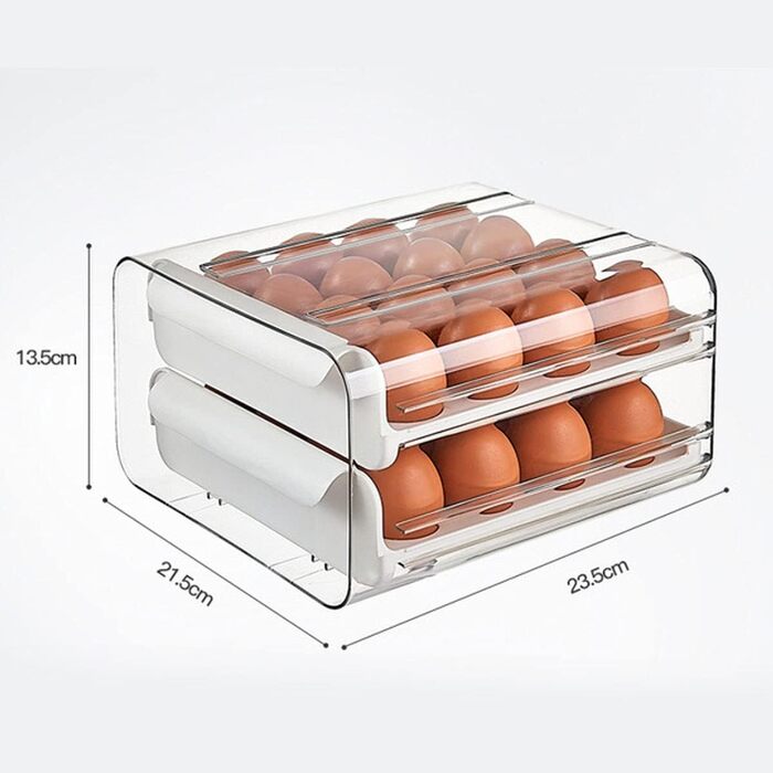 Підставка для яєць в холодильник, 2-шарова, 50 символів