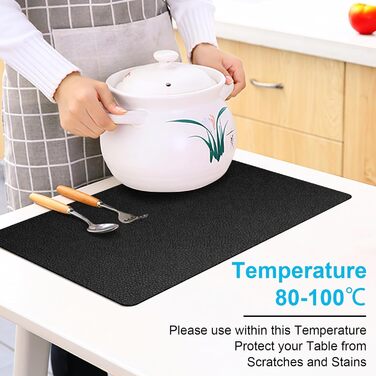 Набори підставки під тарілки 6 шт. з екошкіри, 43x30 см (червоний/сірий)