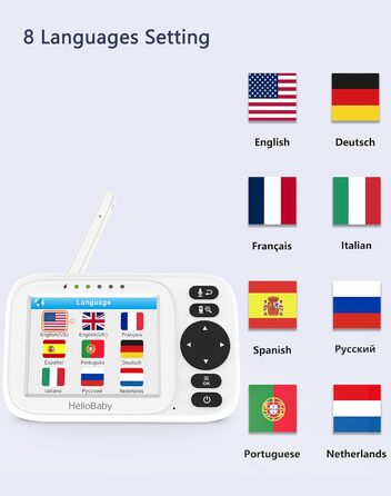 Відеоняня HelloBaby HB2438-2 з 2 камерами, 3.2