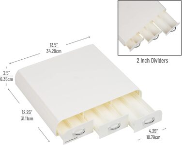 Організатор для капсул кави Mind Reader TRAY6-WHT, білий: для K-Cup, CBTL, Verismo, Dolce Gusto, 36 капсул