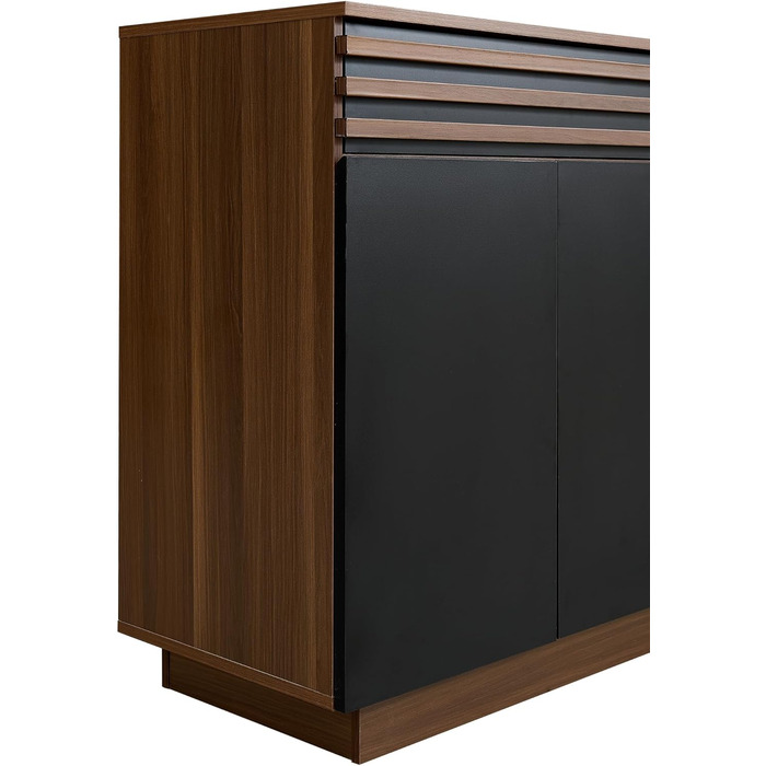 Комод з подвійними дверцятами та 3 висувними ящиками, дерев'яний, 140x40x76 см (150x40x85 см)