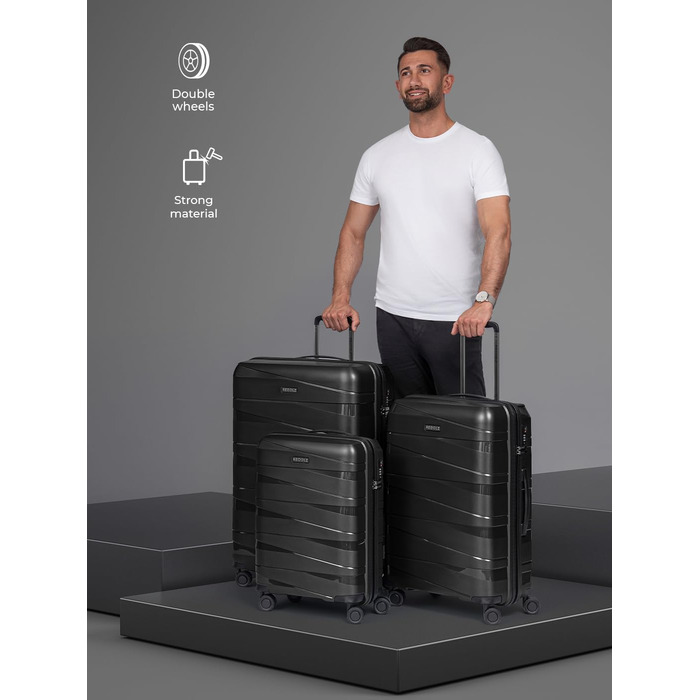 Візок REDOLZ Hard Shell 67см Легкий поліпропілен 4-Дві котушки та TSA (Essentials 10)
