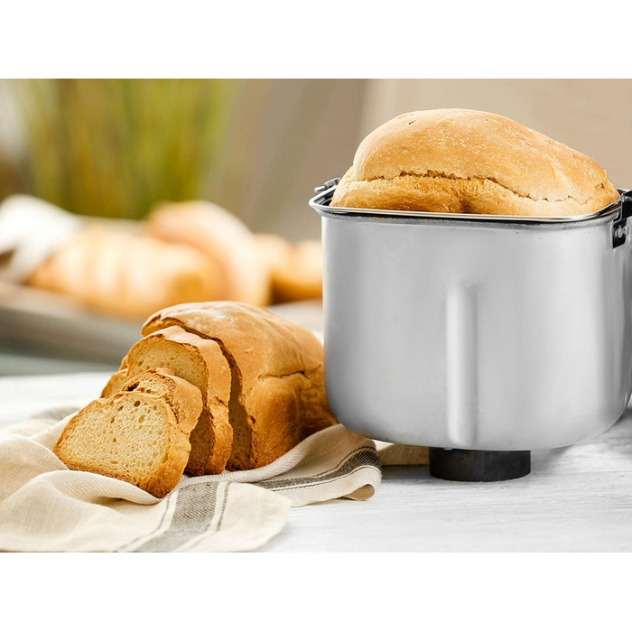 Хлібопекарська машина BEPER з антипригарним контейнером з ABS пластику, біла