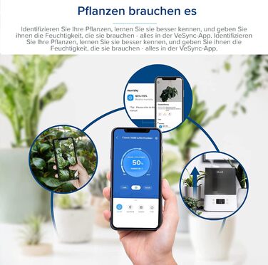 Зволожувач повітря Levoit для спальні, 23dB, верхній залив, для дитини, до 25 годин, 2,5 л, сірий, з поворотним соплом 360°