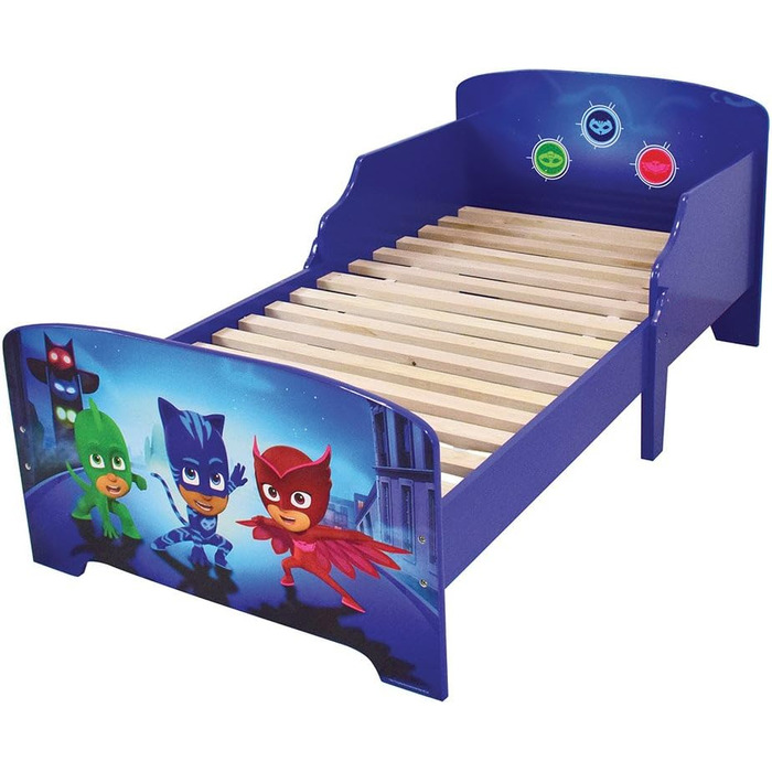 Дитяче ліжко Fun House 712868, Pyjamahelden, 140x70 см, з ламелями, блакитне