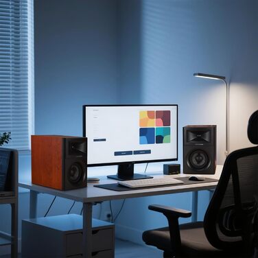 Акустичні колонки Sanyun SW203 4.0 - 60W, 4-Way, DSP, 3D звук, USB/Bluetooth 5.4, AUX, для студії (Чорний)