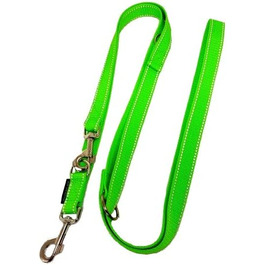 Повідець для собак elropet з подвійною світловідбиваючою стрічкою, 25 мм, 5,00 м, неоново-зелений, з 5-кратною регулюванням для великих і великих собак