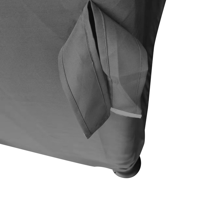 Павільйон для саду Павільйон 2,96 x 2,96 м Намет для саду з подвійним дахом, святковий намет, вечірковий намет з 4 боковими стінками, москітна сітка, стійкий до погодних умов, алюміній, поліестер, темно-сірий