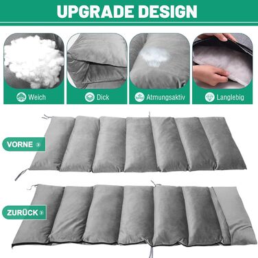 Складаний лежак з підголівником, 200 кг, сірий – для дому, балкону, пляжу, басейну