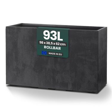 Плантатор Kreher XL Millennium: кашпо для квітів з каменю, різні розміри та кольори (коричневий, бежевий, антрацитовий, сірий). З міцного пластику.