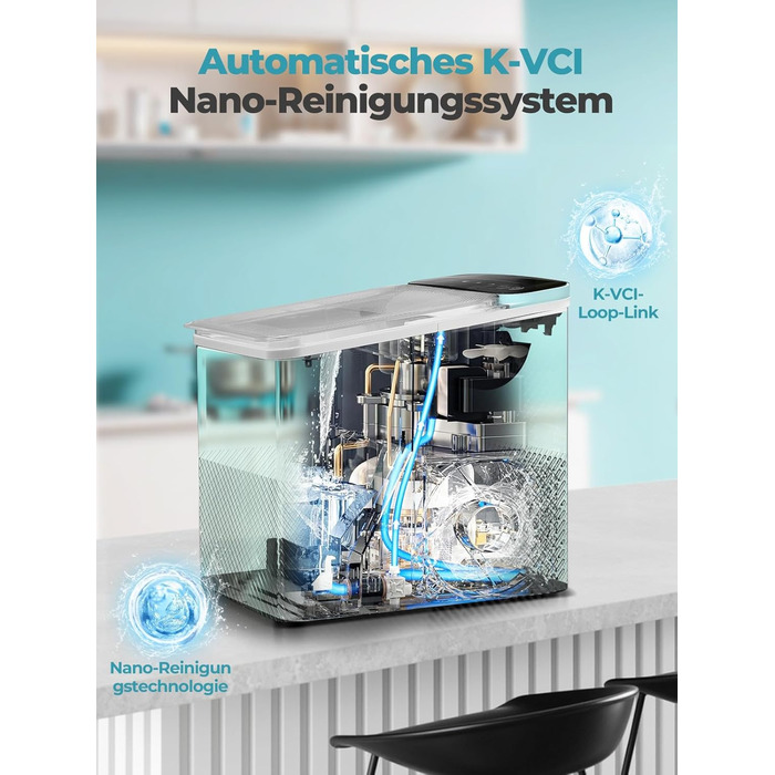 Машина для льоду Fohere портативна, самоочищення, 14 кг/24 год, зелена - для дому, бару, офісу, кемпінгу