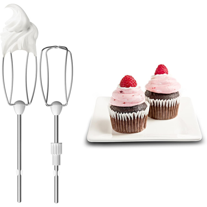 Міксер ручний Moulinex Quickmix HM3108 600 Вт, 5 швидкостей, нержавіюча сталь, для тіста, крему, чорний