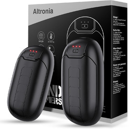 Електричний грієчка для рук, перезаряджається, з магнітом, 7 годин тепла, 3 режими, до 56°C, USB-C, для Рейно, гольф, спорт на відкритому повітрі, чорний N1