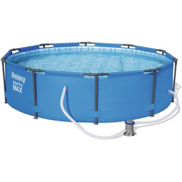 Каркасний басейн круглий зі сталевою рамою та фільтруючим насосом, басейн 305 x 76 см 305 x 76 см
