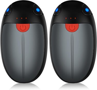 Електричні грілки для рук VTHW 2 шт. - перезаряджувані, USB, 20 годин тепла, 3 рівні температури, для спорту та артриту (Сірий)