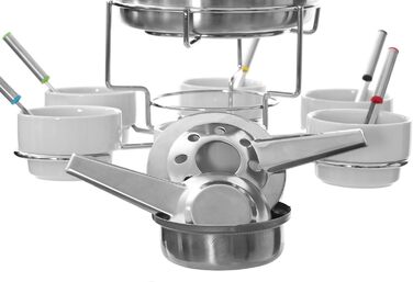 Набір для фондю Premier Housewares з нержавіючої сталі та порцеляни, білий