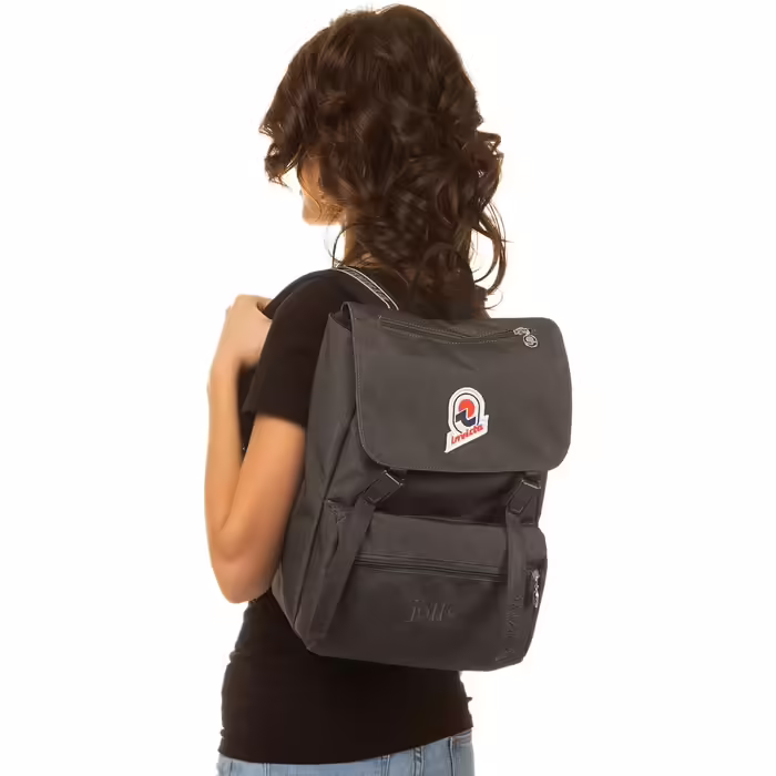 Рюкзак Invicta JOLLY SOLID S, універсальний міський Daypack, для офісу, навчання, спорту та подорожей, італійський дизайн, чорний Redwood 40
