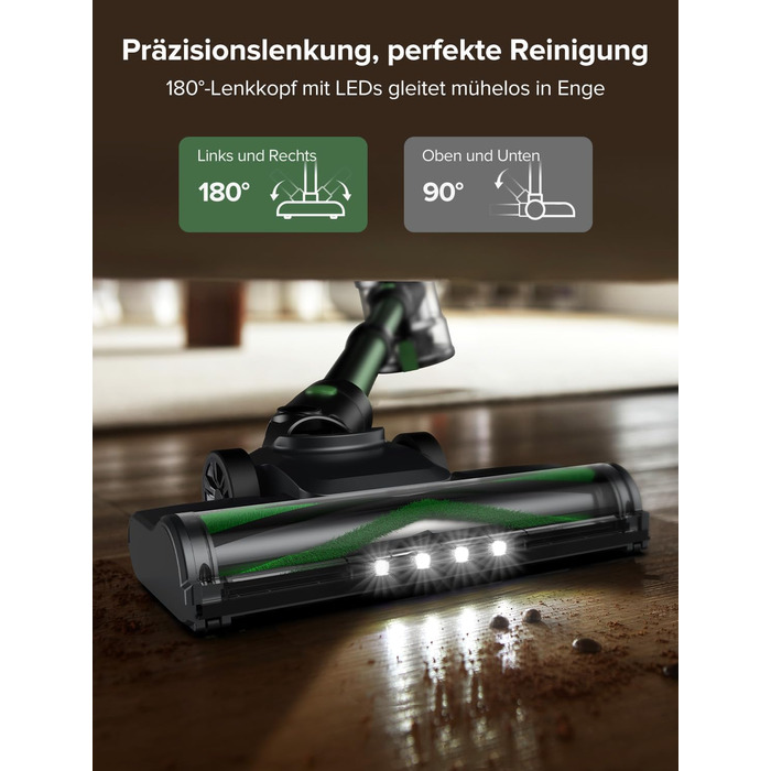 Бездротовий акумуляторний пилосос Vexilar V9PRO: 500W, 45Kpa, 60 хвилин роботи, LED дисплей, для твердих поверхонь, килимів та шерсті тварин