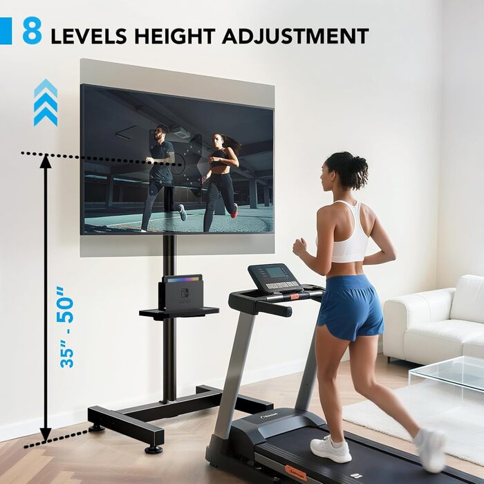 Кріплення для телевізора AX WABER на підлогу для LCD, OLED LED телевізорів 13-50 дюймів, VESA 200x200, до 35 кг, AX2008TBM (без шківів)