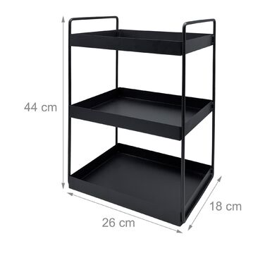 Спеція-органайзер Relaxdays, металева, 3 яруси