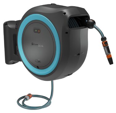 Gardena PowerRoll XXL Solo: Автоматичний шланг-намотувач 40м з акумулятором, бірюзовий (18645-55)
