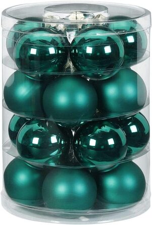Чарівні різдвяні кулі зі скла 6 см, 20 шт. ялинкові кулі, колір (темно-зелений темно-зелений)