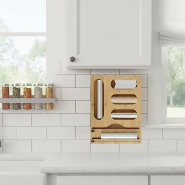 Диспенсер для харчової плівки Relaxdays 6 в 1 з бамбука