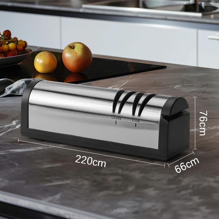Електричний заточувач для ножів 3 в 1 з алмазним напилком для кухонних ножів, ножиць та топориків