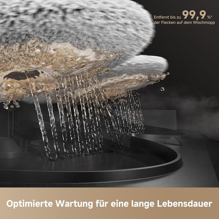 Робот-пилосос Mova V50 Ultra з функцією миття, 24000 Па, 6 см перешкода, навігація Liftable, RGB AI, LED, 80°C гаряча вода, 63°C сушка, DuoSolution, Tricut, чорний