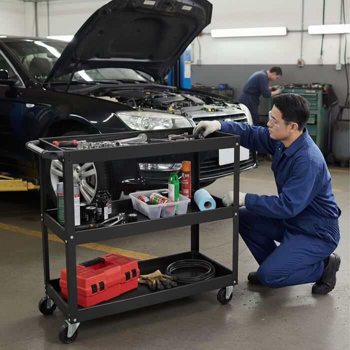 Робочий візок Relaxdays з 3 ящиками