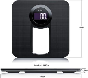 Цифрові скляні ваги для тіла, ваги для ванної кімнати з безпечного скла, кг, фунт, макс. 180 кг, 4 шт. тензометричні вимірювальні датчики, тонкий дизайн (A чорний 1)