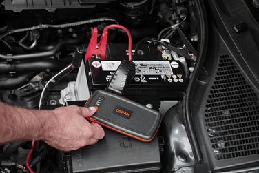Osram BATTERYstart 400: Літієвий пусковий пристрій 2000A 12V з Powerbank для бензинових та дизельних двигунів (до 8л/4л), 16800mAh