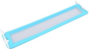 Бортик для ліжка vidaXL 150x42 см, дитячий захист від випадання, поліестер (синій)