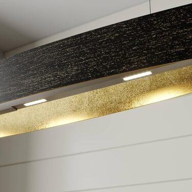 Світлодіодний обідній стіл Lucande підвісна лампа з регулюванням яскравості регульована по висоті, підвісна лампа обідній стіл металевий Чорне золото, підвісний світильник Лампа для їдальні, лампа для вітальні