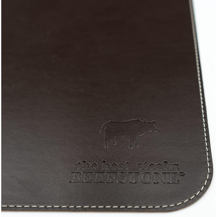 Набір скатертин BEEFSTONE® 6 шт. з PU шкіри, чорно-бежевий, 40x30 см | Водостійкі, легко миються | Скатертини, підставки під посуд