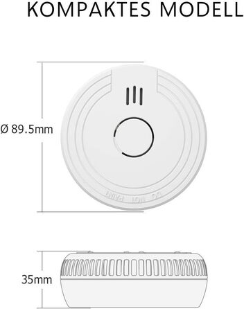 Датчик диму ELRO FS1801 - 10 шт. Відповідає стандарту EN14604